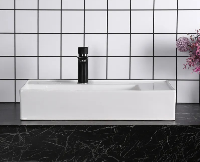 Раковина накладная Ceruttispa CR0017 прямоугольная, белая, 60,5х38х15 см