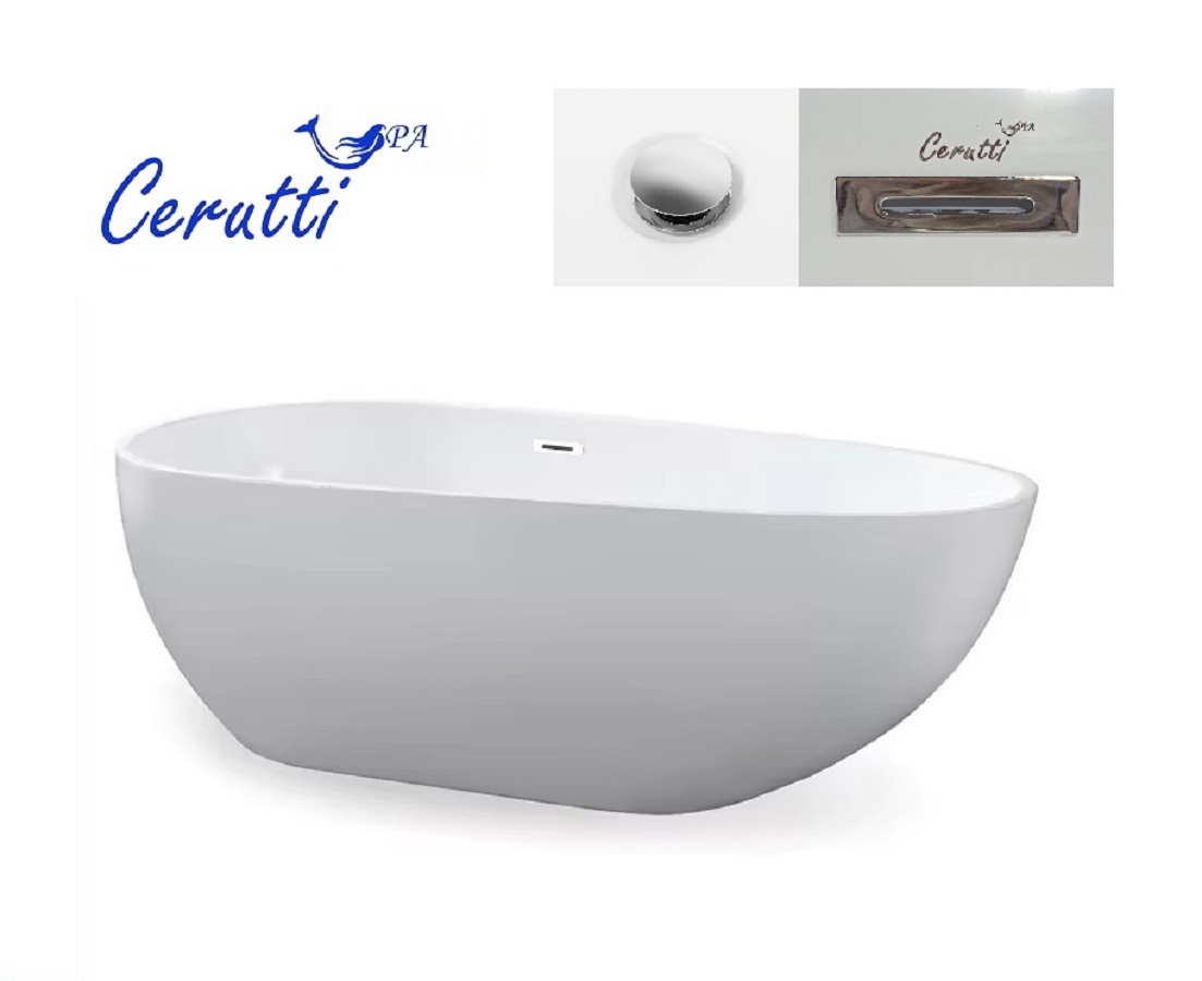 Отдельностоящая акриловая ванна Cerutti SPA Мими 160 (MiMi 160) CT11288 без гидромассажа