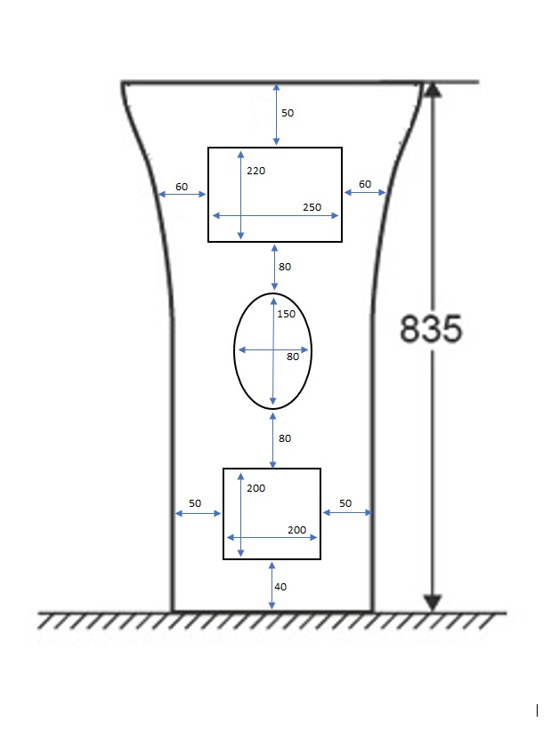 Раковина напольная Ceruttispa Simona белая, литая с пьедесталом 44х42х83.5 см