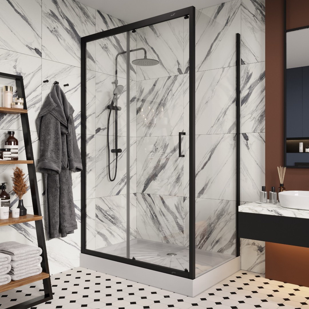 Душевое ограждение Cerutti SPA GLORIA120B (7723), 80х120 см, без поддона