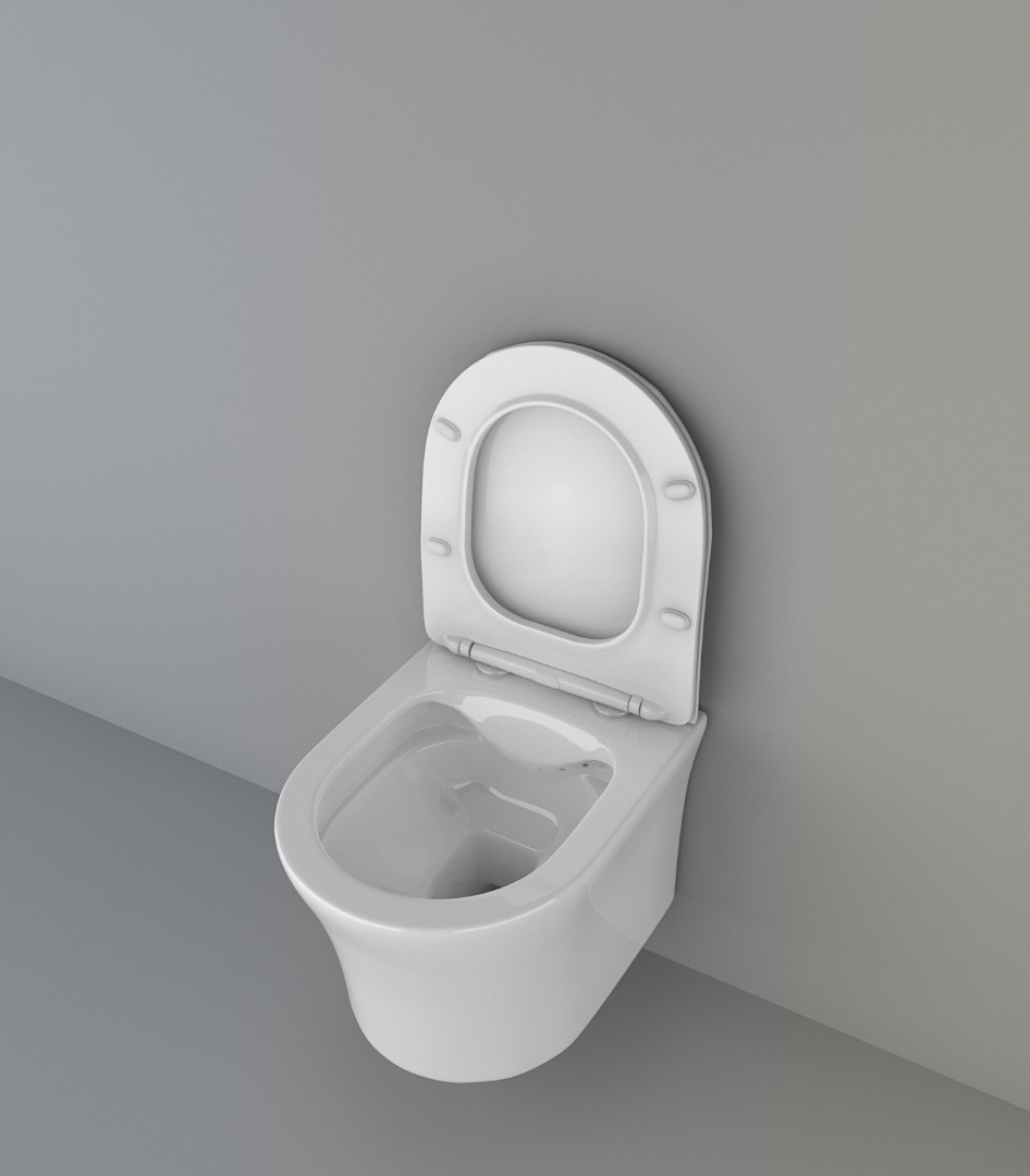 Унитаз подвесной CeruttiSPA Adige Aria безободковый, белый, 49х36х35.5 см