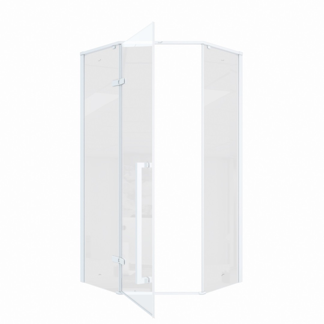 Душевое ограждение CeruttiSPA C2AW, 100х100 см, без поддона, стекло 8 мм