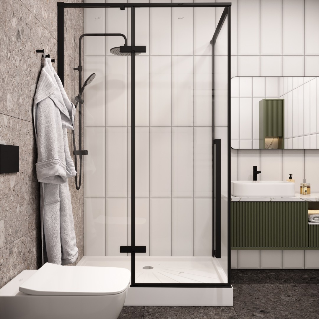 Душевое ограждение Cerutti SPA C1A, 120х90 см, без поддона, стекло 8 мм