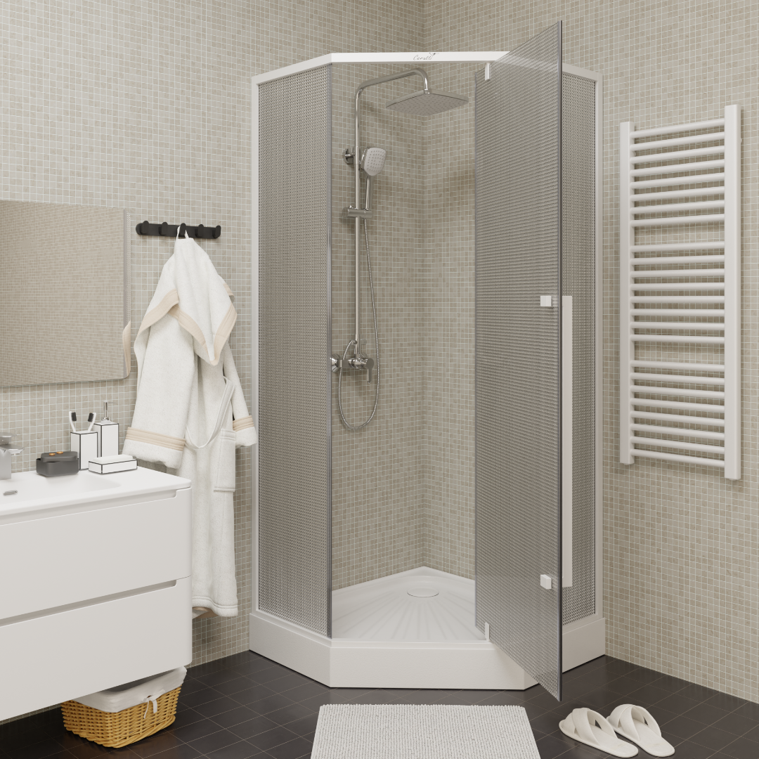 Душевое ограждение Cerutti SPA C3AWD, 90x90 см, без поддона, стекло 5 мм