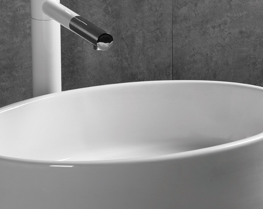 Раковина накладная Ceruttispa CR7016 овальная, белая, 50х35,5х14 см