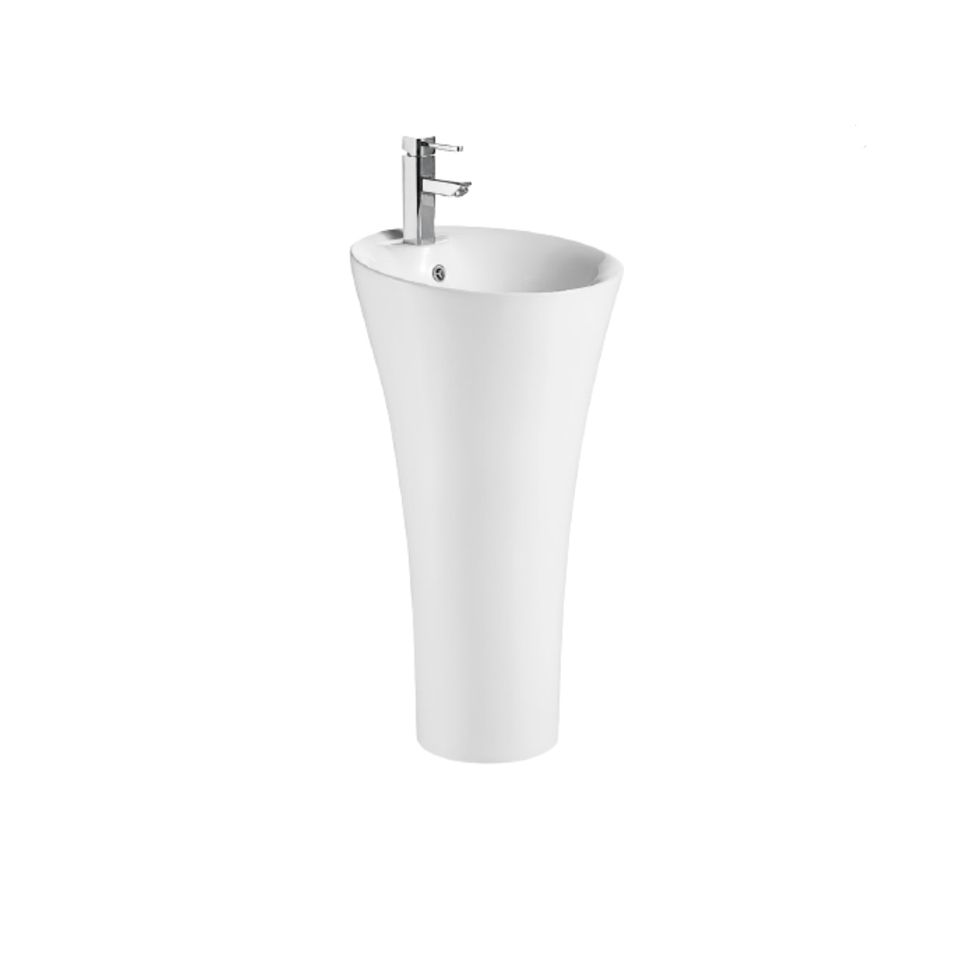 Раковина напольная CeruttiSPA Adelina белая, литая с пьедесталом 45х45х88 см