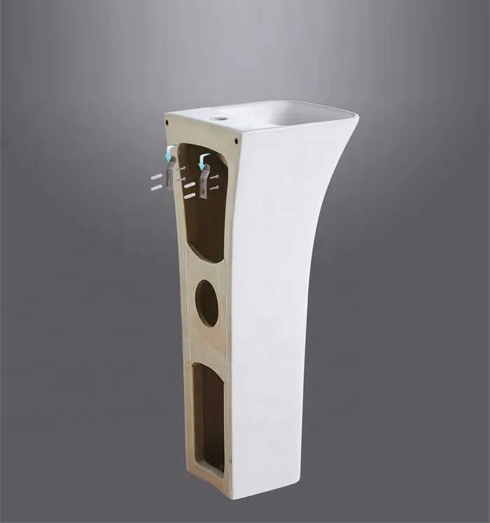 Раковина напольная Ceruttispa MARCO белая, литая с пьедесталом 42х42х83 см