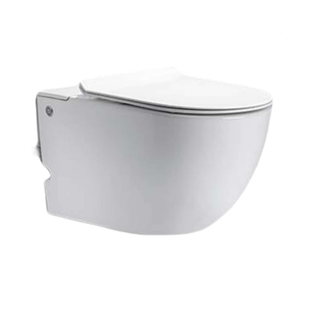 Унитаз подвесной импульсный CeruttiSPA Barbaria Aria Pulse безободковый, 58,5х36х33 см