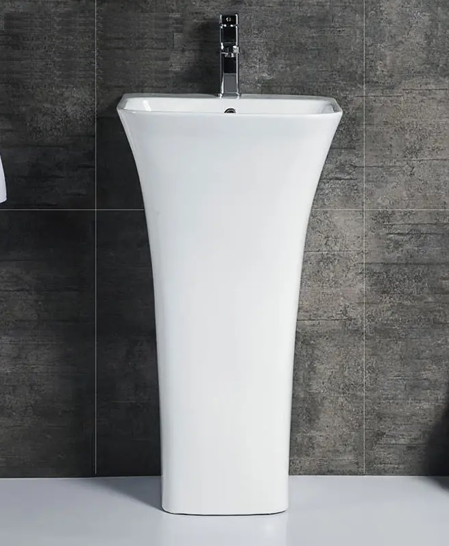 Раковина напольная Ceruttispa Luca белая, литая с пьедесталом 45х43.5х83.5 см