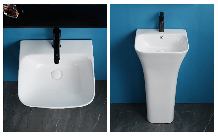 Раковина напольная Ceruttispa Luca белая, литая с пьедесталом 45х43.5х83.5 см