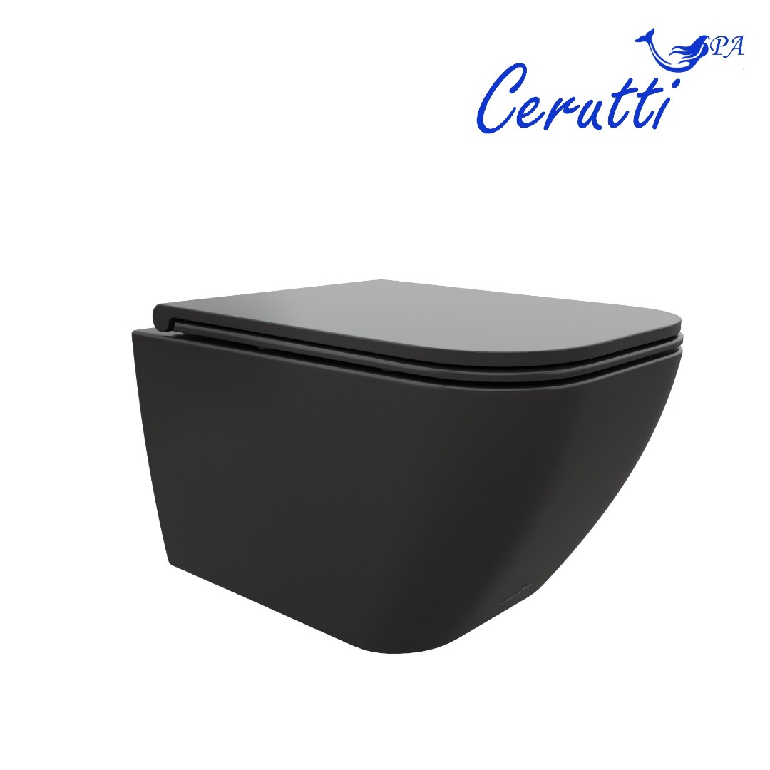Унитаз подвесной CeruttiSPA MIMI Aria MB 8920 матовый черный безободковый