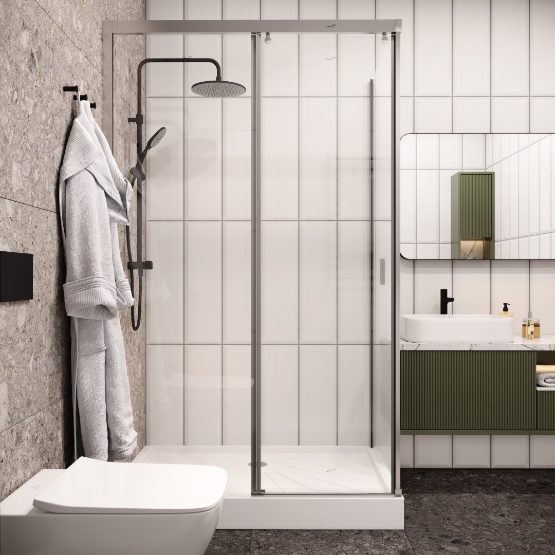 Душевое ограждение CeruttiSPA Marbella 120L, 80х120 см, без поддона, в левый угол