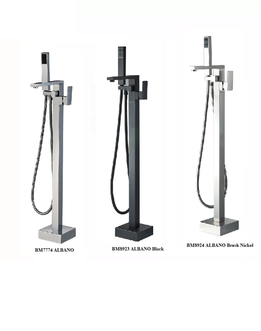 BOCH MANN Albano хром Напольный смеситель для отдельностоящей ванны (7774)