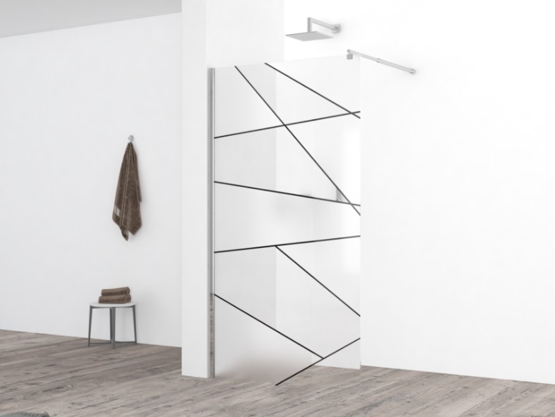 Душевое ограждение Ceruttispa PICK T120 (120x190), стекло 8 мм, матовое с прозрачным