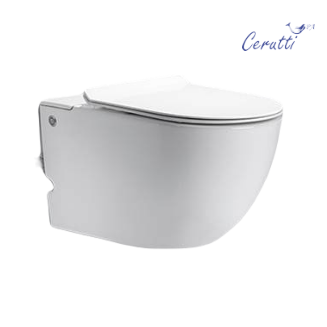 Унитаз подвесной импульсный CeruttiSPA Barbaria Aria Pulse безободковый, 58,5х36х33 см