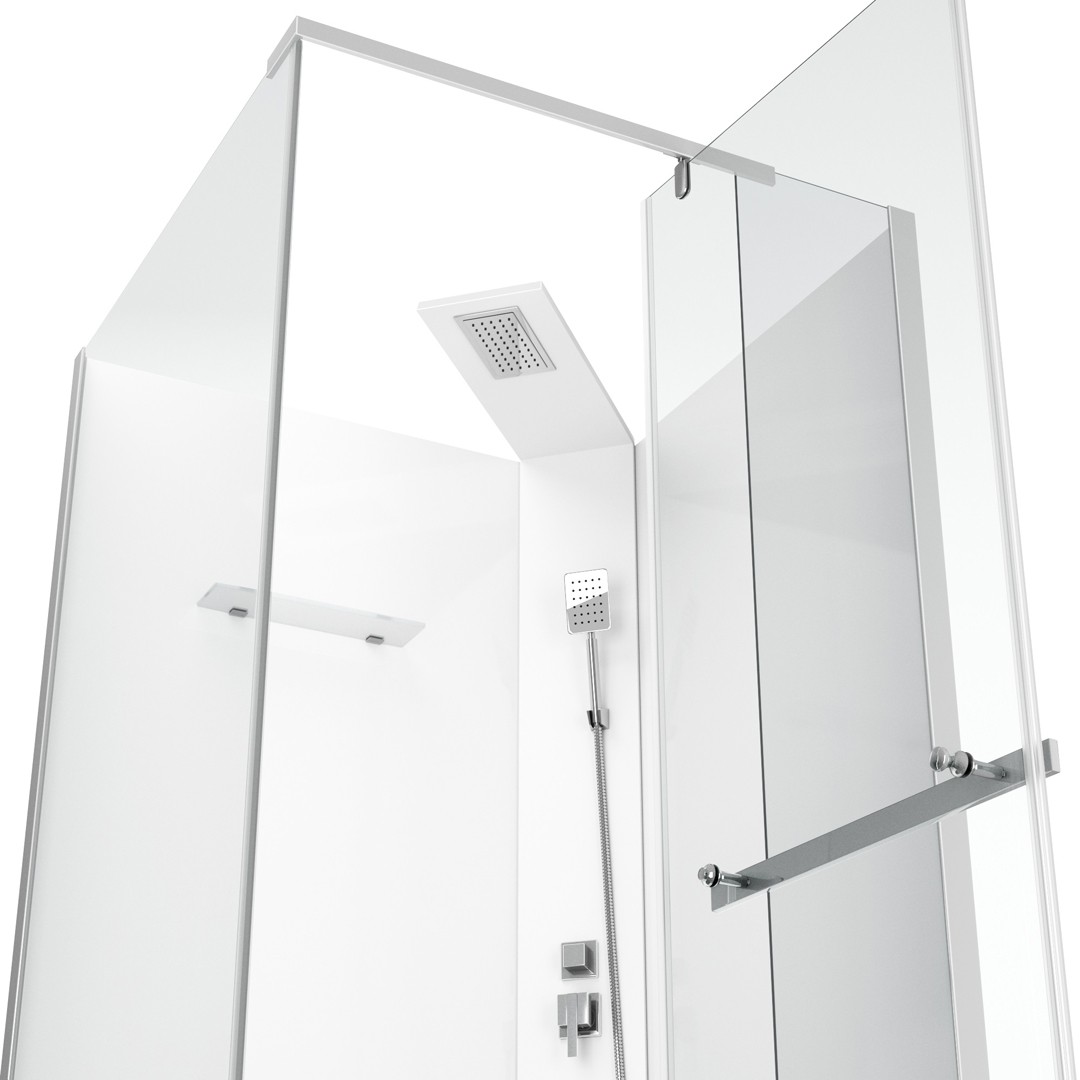 Душевая кабина Ceruttispa MiMi90T тропический душ, угловая, без крыши