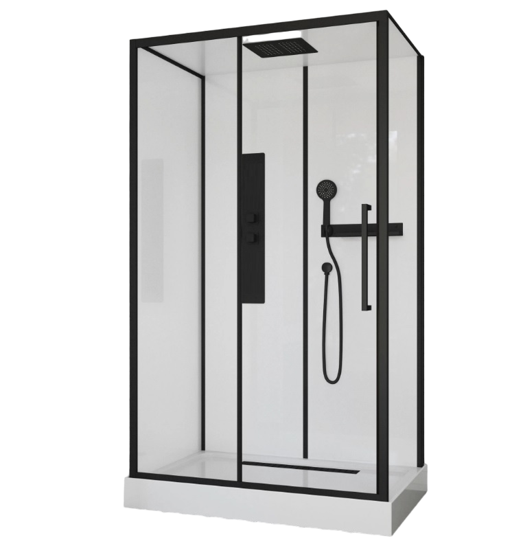 Душевая кабина CeruttiSpa AMI120, тропический душ, закрытая, 120х80х210