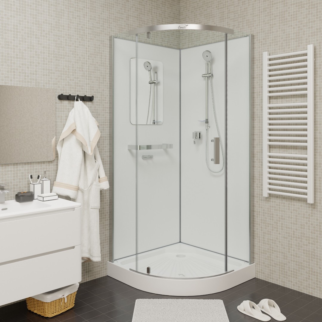 Душевая кабина Cerutti SPA KORRA90T тропический душ, угловая, без крыши