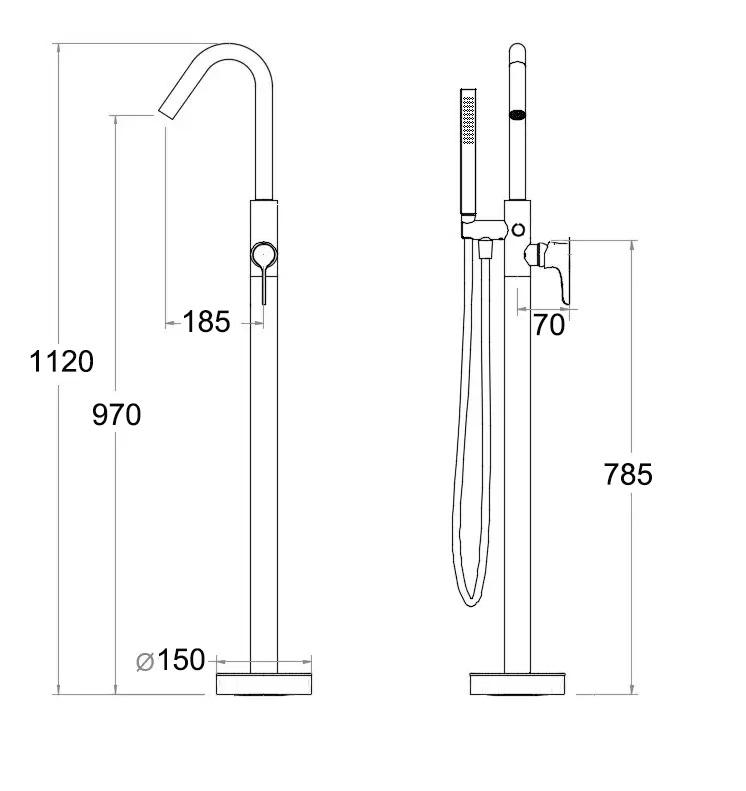 BOCH MANN SELLA BM9652 Напольный смеситель для отдельностоящей ванны