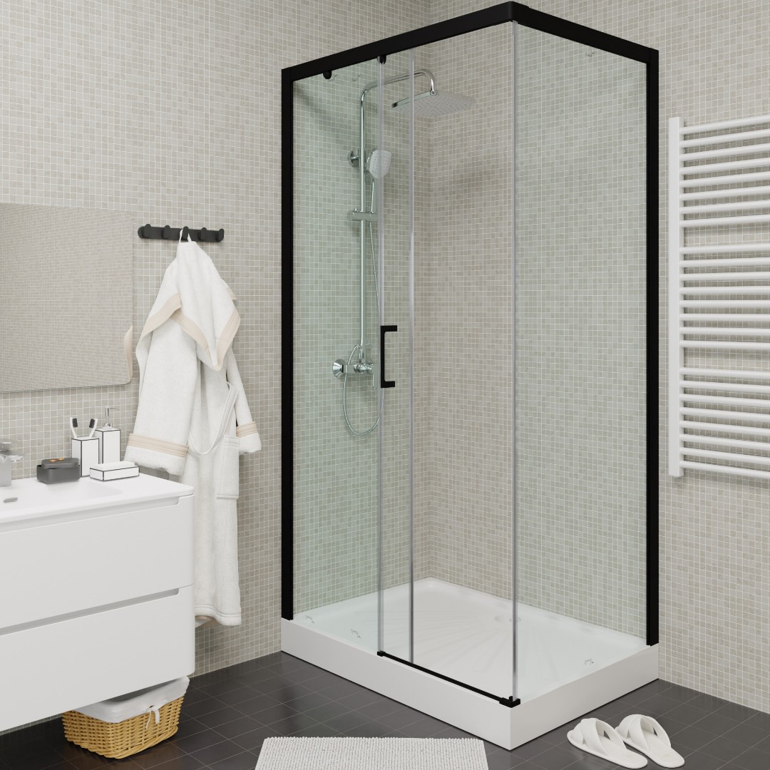 Душевое ограждение Cerutti SPA VITO110B-L, 80х110 см, без поддона