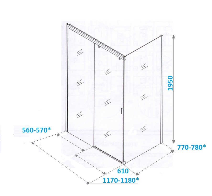 Душевое ограждение Cerutti SPA MARBELLA 120B R, 80х120 см, без поддона, в правый угол, черный профиль