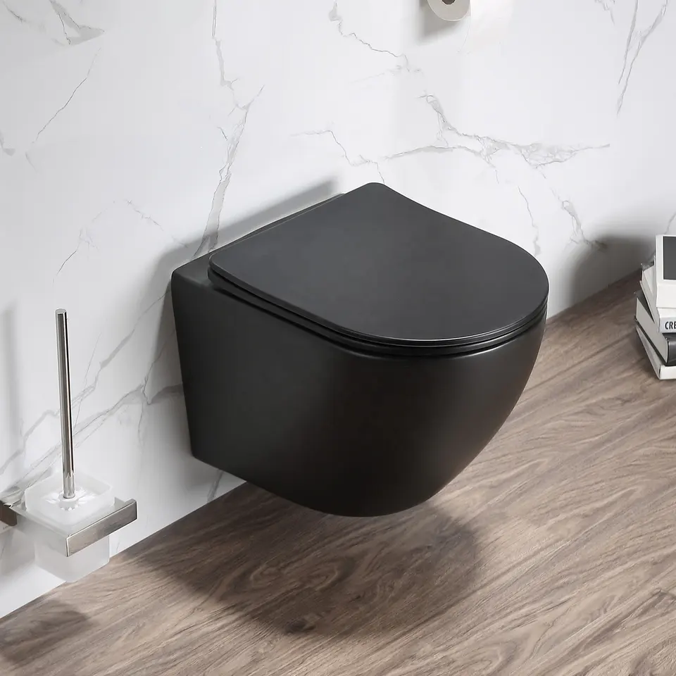 Унитаз подвесной Cerutti SPA TICINO Aria MB CT8918 черный матовый безободковый