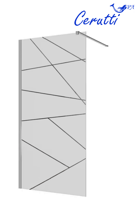 Душевое ограждение Ceruttispa PICK T90 (90x190), стекло 8 мм, матовое с прозрачным