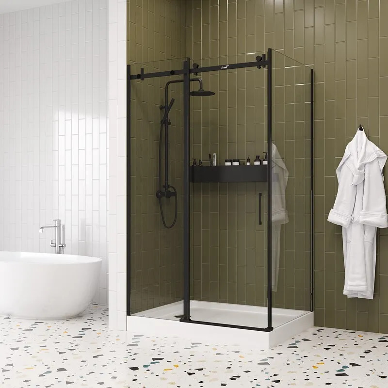 Душевое ограждение CeruttiSPA CEZAS120B, 120х90 см, без поддона