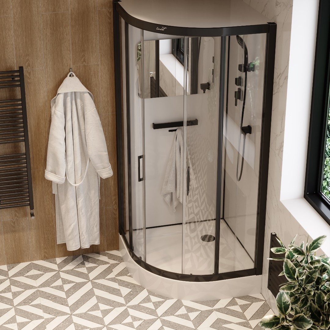 Душевая кабина Ceruttispa Viva101B, тропический душ, закрытая, 100х100х215