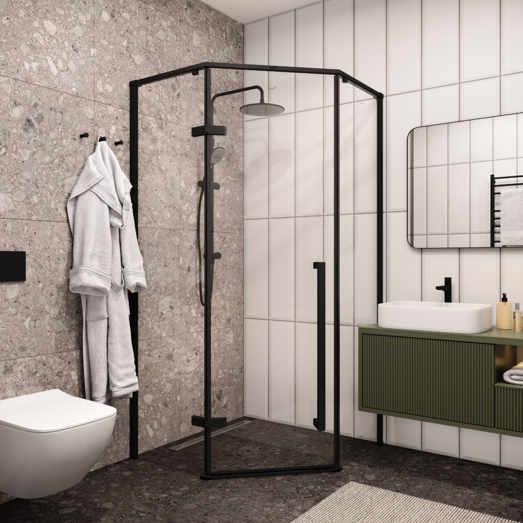 Душевое ограждение Ceruttispa C2A, 100х100 см, без поддона, стекло 8 мм