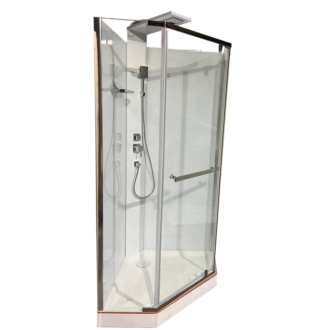Душевая кабина CeruttiSPA Chika 901T тропический душ, угловая, без крыши