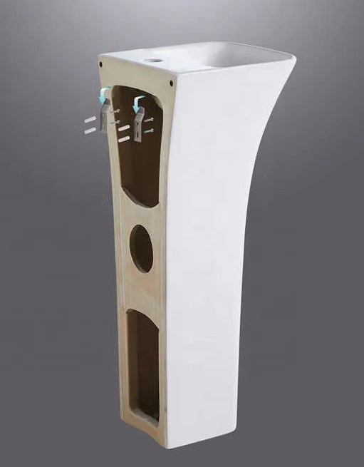 Раковина напольная CeruttiSPA Adelina белая, литая с пьедесталом 45х45х88 см