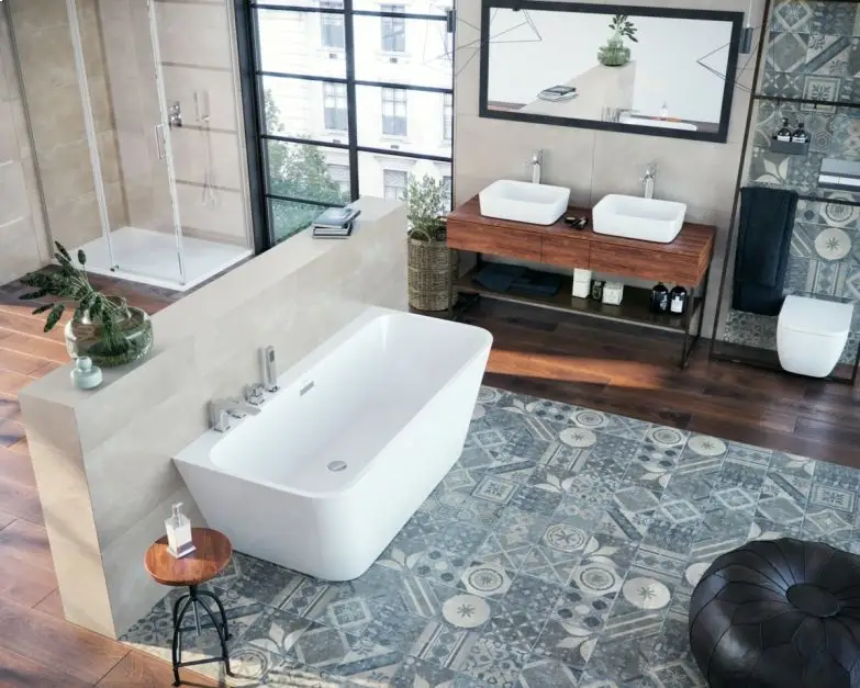 Отдельностоящая акриловая ванна Cerutti Spa LUGANO 9344 без гидромассажа