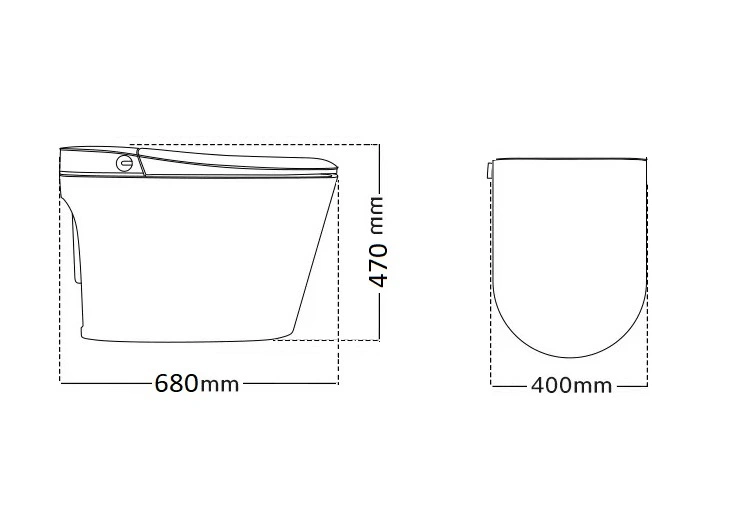 Умный унитаз-биде импульсный Ceruttispa ERSILIA Smart безободковый, электронный, с дистанционным управлением