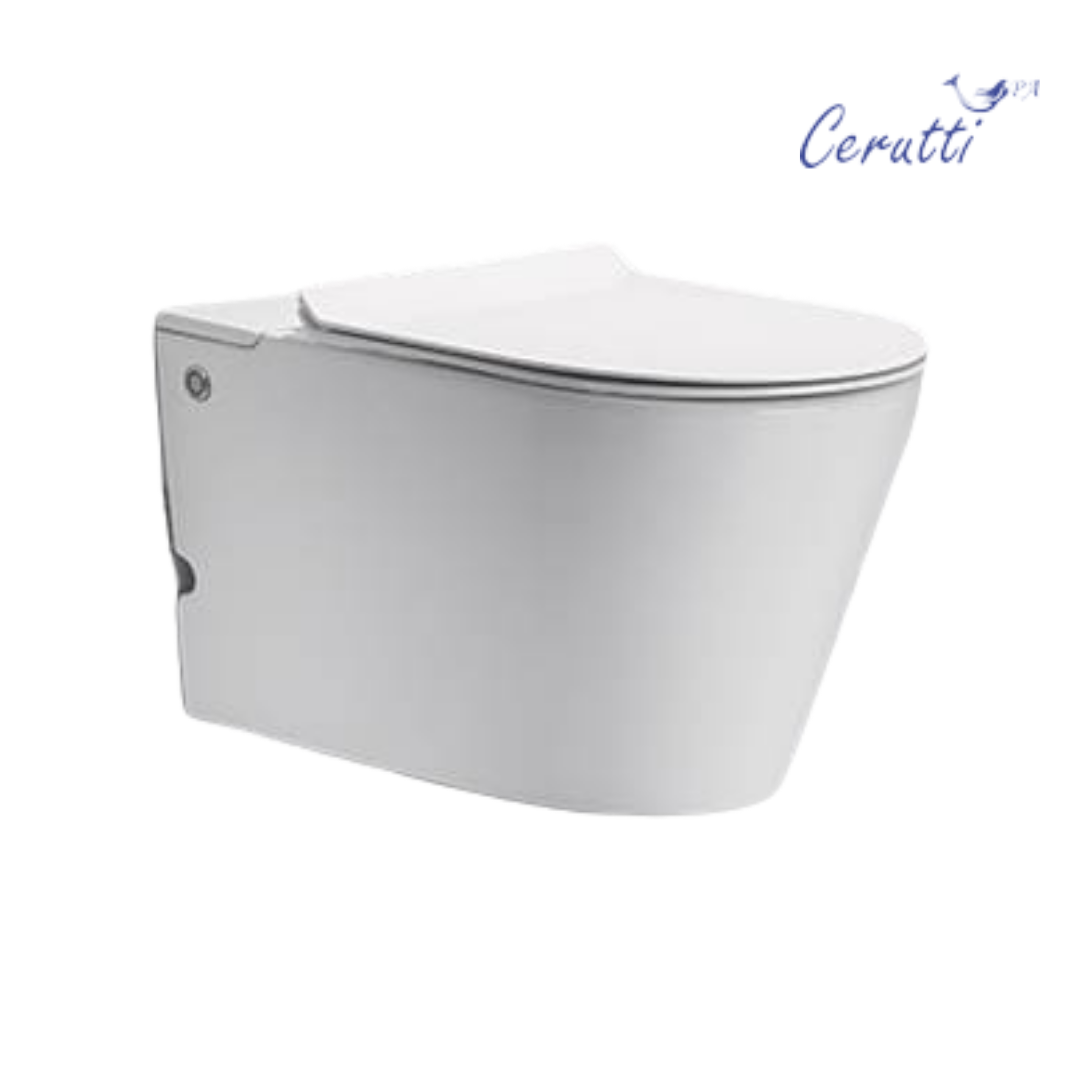 Унитаз подвесной импульсный CeruttiSPA Argentera Aria Pulse безободковый, 60х35х41 см