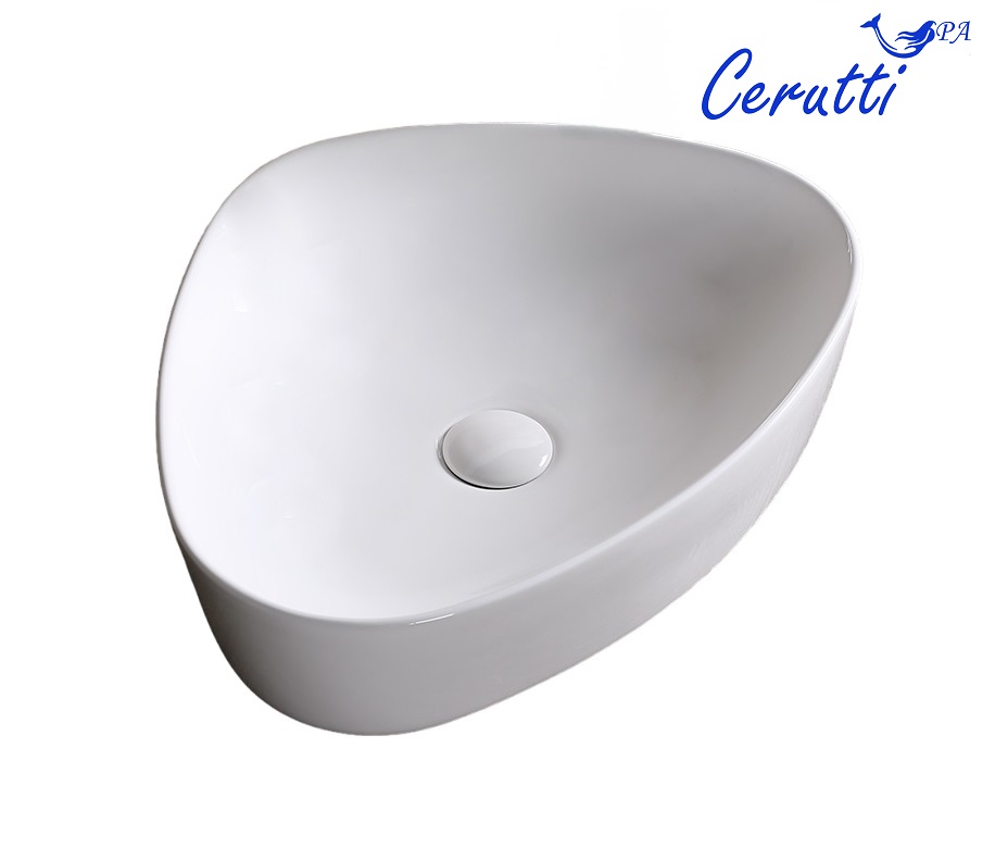 Раковина накладная Ceruttispa CR0089 треугольная, белая, 51х41х12 см