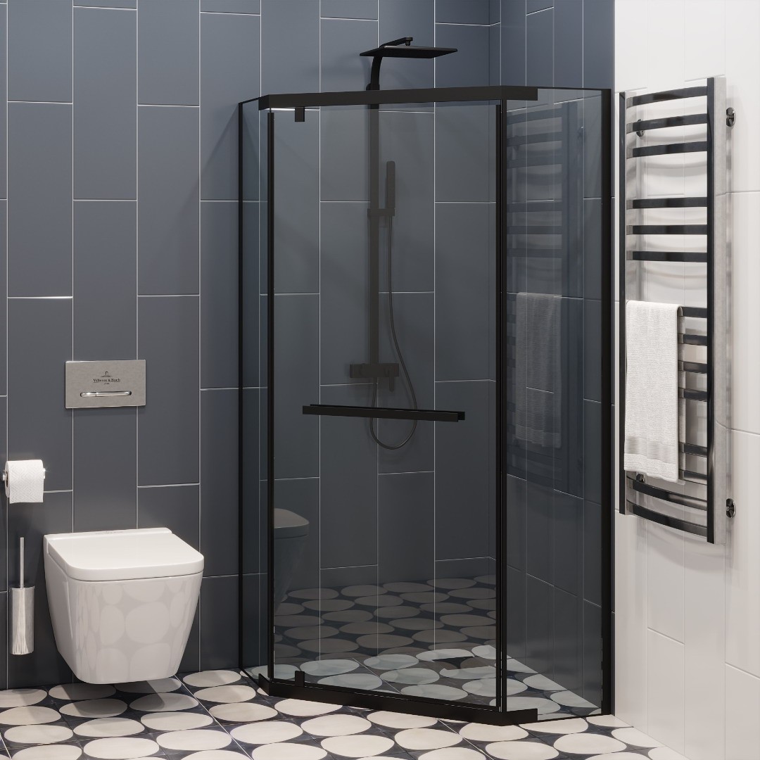 Душевое ограждение Ceruttispa ЧИКА (CHIKA) ZP91B, 90x90 см, без поддона