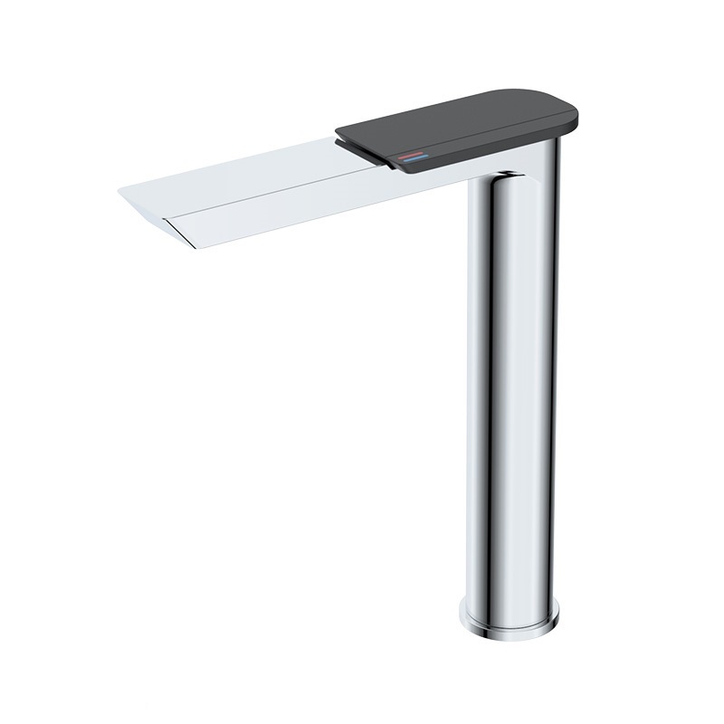 Смеситель для раковины BOCH MANN COMO CB XL BM9631, цвет ХРОМ, ручка цвет ЧЕРНЫЙ