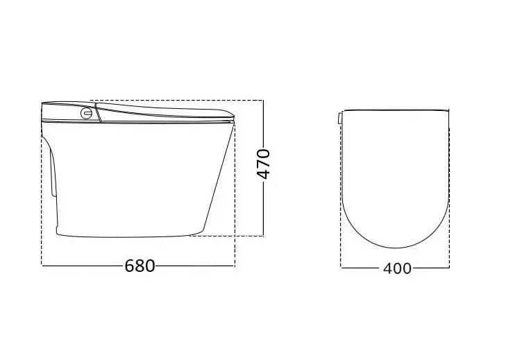 Умный унитаз-биде импульсный Ceruttispa EZIO Smart  безободковый, электронный, с дистанционным управлением
