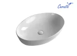 Раковина накладная Ceruttispa CR8023 овальная, белая, 61х41х14,5 см