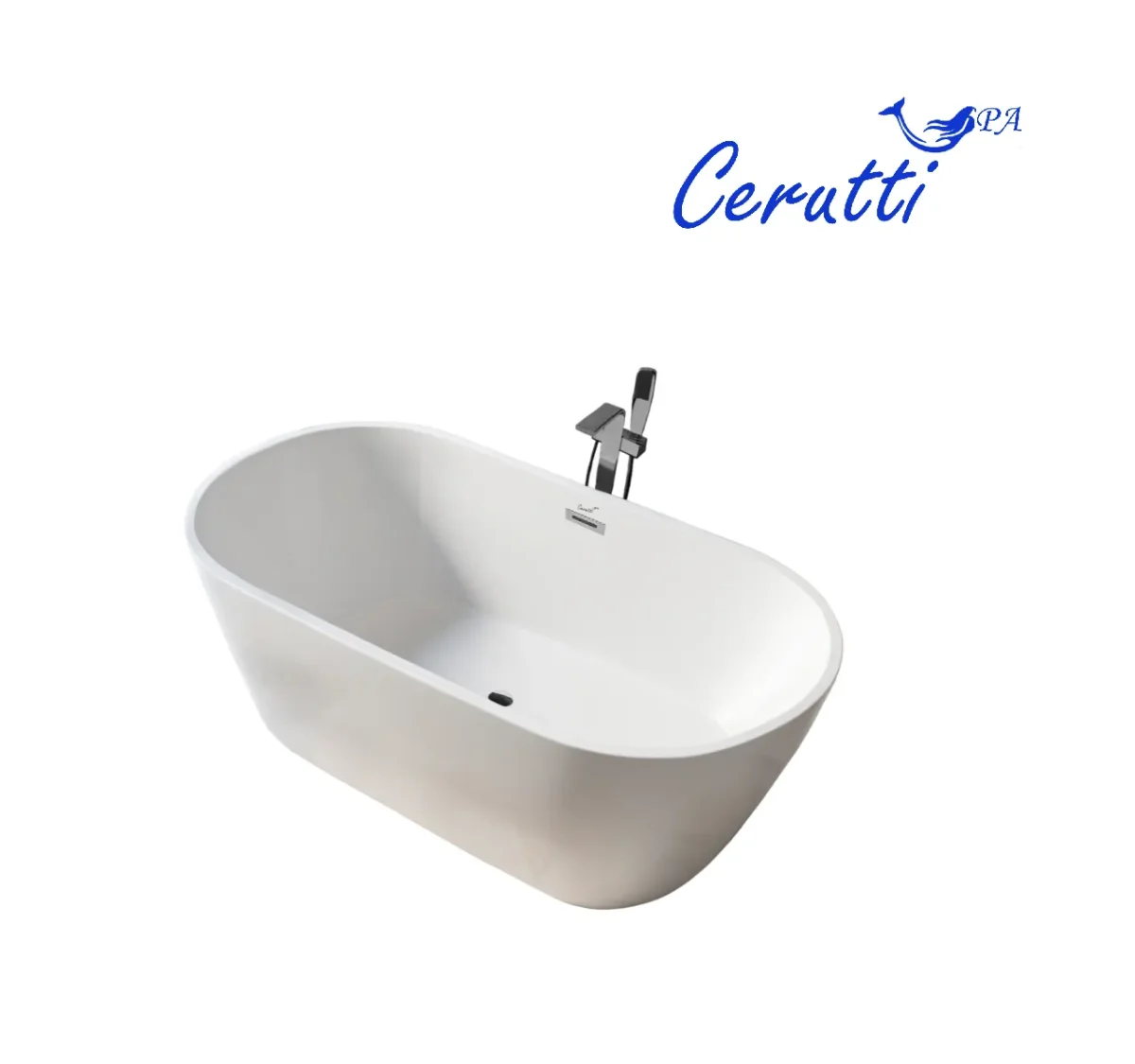 Отдельностоящая акриловая ванна Cerutti SPA РЕЗИЯ 170II (Resia 170 II) без гидромассажа