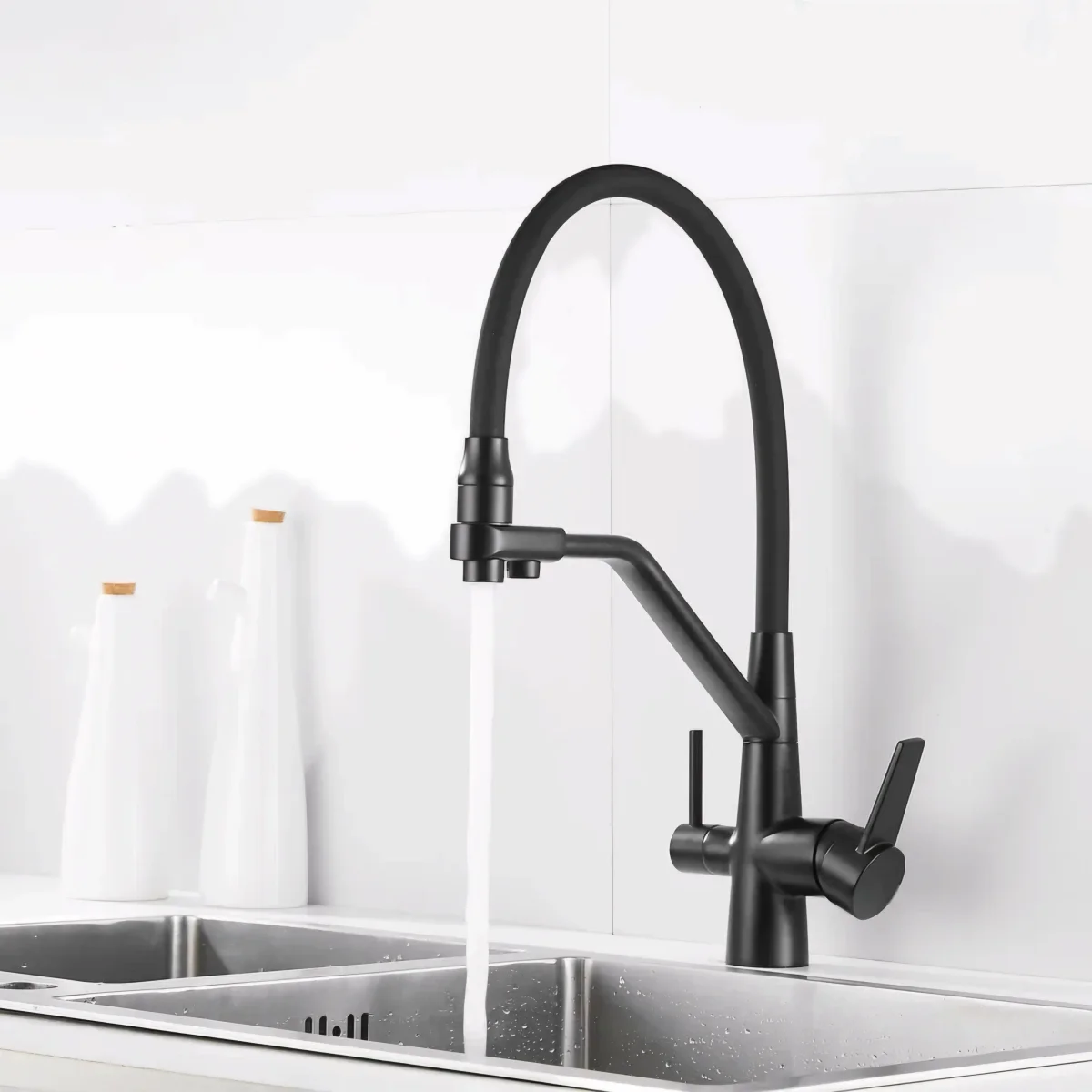 Комбинированный смеситель для кухни BOCH MANN ELSE B с гибким изливом