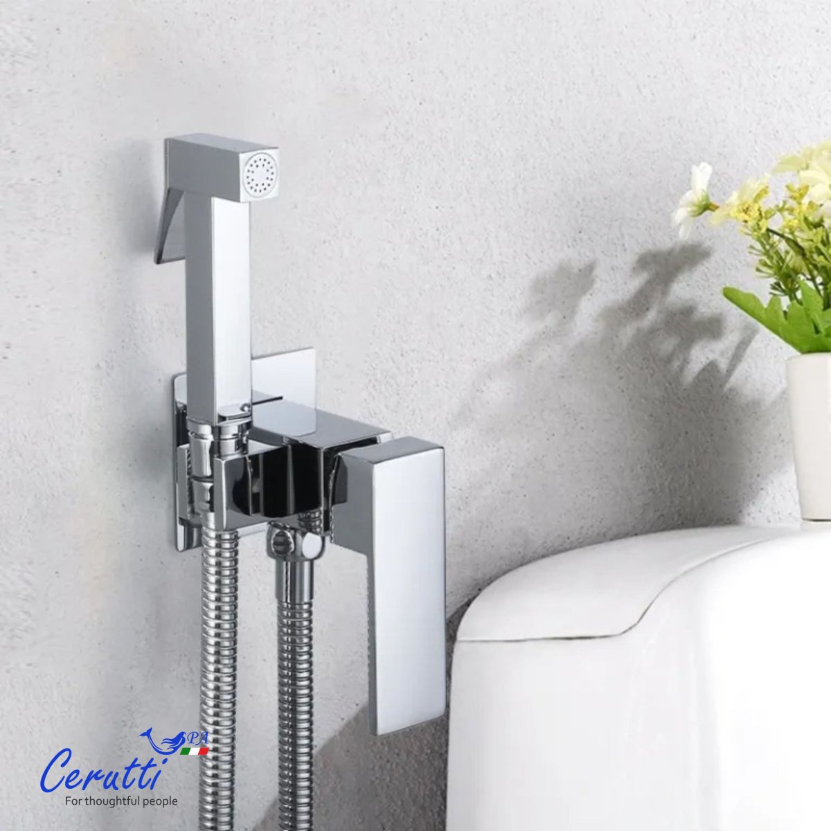Гигиенический душ Ceruttispa РЕЗИЯ (RESIA) SH хром, шланг 120 см