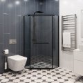 Душевое ограждение Ceruttispa ЧИКА (CHIKA) ZP91B, 90x90 см, без поддона