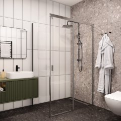 Душевое ограждение CeruttiSPA Marbella 120R, 120х80 см, без поддона, в правый угол