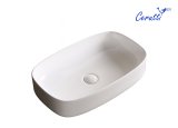 Раковина накладная Ceruttispa CR0045 прямоугольная, белая, 59х37х13 см
