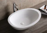 Раковина накладная Ceruttispa CR1005 асимметричный овал, белая, 66х48,5х16 см
