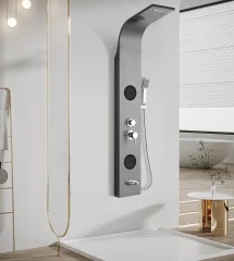 Душевая панель Ceruttispa TWIN BS CT9986 с гидромассажем, цвет хром, 150х22 см