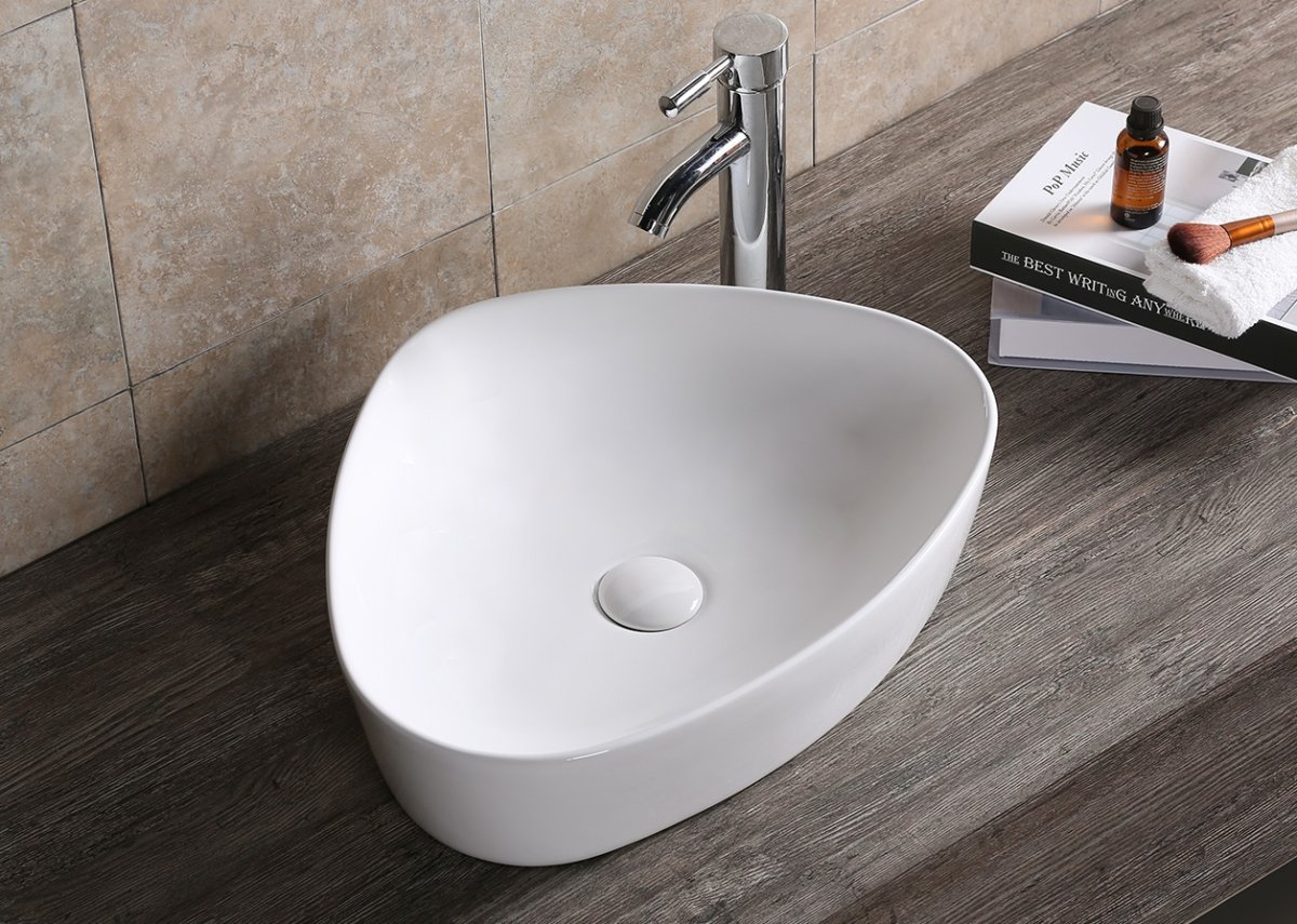 Раковина накладная Ceruttispa CR0089 треугольная, белая, 51х41х12 см