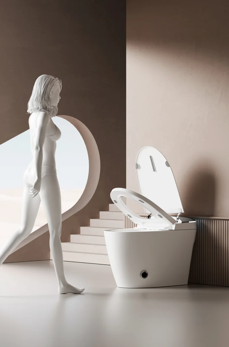 Умный унитаз-биде импульсный Ceruttispa ERSILIA Smart безободковый, электронный, с дистанционным управлением